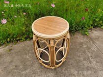 Zhangs rattan chair bamboo furniture small bamboo stool small round stool characteristic stool dressing stool low stool stool small stool
