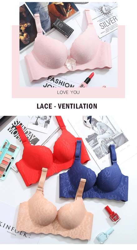 Đồ lót mùa hè, không có vòng thép, tụ tập một mảnh, không dấu vết, ngực nhỏ, nữ sinh, gợi cảm, nhận một chiếc áo lót