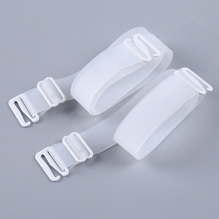 Đồ lót silicon trong suốt dây đeo vai Hàn Quốc dây đeo vai bra dây đeo 1.8CM mở rộng đồ lót vô hình vành đai dây đeo áo ngực dây áo quai trong