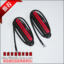 Red and black violent aesthetic electric guitar small double pickups double layer copper foil shielding with single cut function