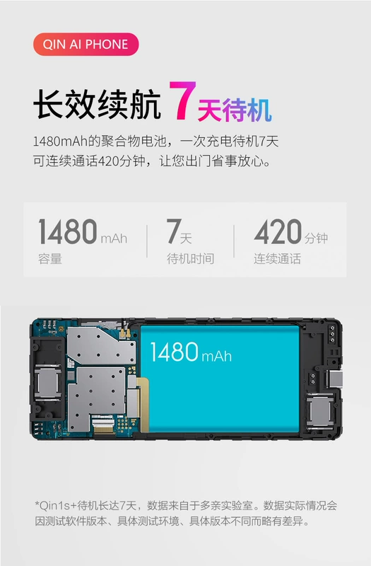 Millet QIN1S + điện thoại di động định vị từ xa cho người cao tuổi 4G đầy đủ Netcom WeChat mất trí nhớ chống mất tạo tác không thông minh không có camera hội thảo nút máy sao lưu Xiaoai - Điện thoại di động