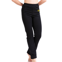 Pants de danse Pratique Long Pants Femmes Adultes Élevée Waist Straight Drum Pants Nylon Pants Cylindre Pants Dancing Pants Black Children Dancing Pants