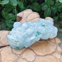 Natural Ice Seed Emerald A Leopard Leopard Leopard King Pendant Recruit Chayang Green Floating Flowers Jade Male And Female pendants with proof of Myanmar