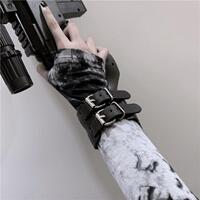 Functional style goth bad girl dark double-layer bracelet armband hip-hop street men and women punk belt bracelet cool
