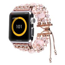 Apply Apple iwatch6 5 4 3 2 1 Generation SE Watchstrap Even Pearl Crystal Manau Table Chain Flex Wristband