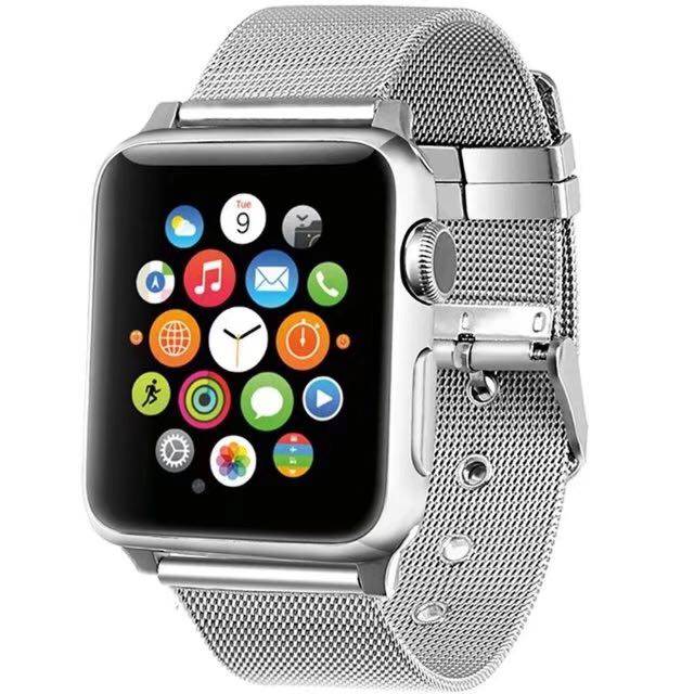 Suitable for Apple SE metal strap Apple Watch iwatch1 2 3 4 5 6 7 generation Milan buckle steel belt