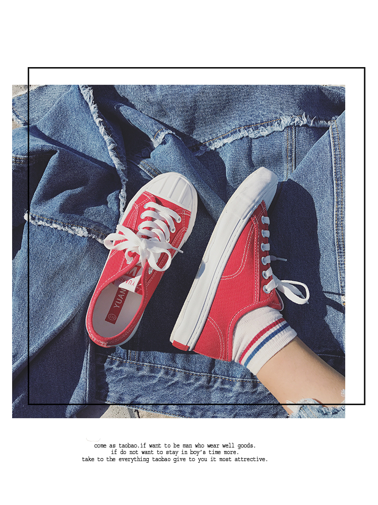Giày vải nữ sinh viên mùa hè Phiên bản Hàn Quốc của giày hoang dã Harajuku ulzzang phẳng màu đen cổng gió retro giày sneaker nữ trắng