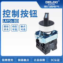 Delixi LAY5S-BD25 transfer switch NP2 second gear normally open BD33 self-locking BD21 knob switch