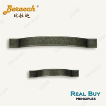 Bilagha European-style classical minimalist small handle zinc alloy double hole ancient silver antique iron antique old fashioned handle