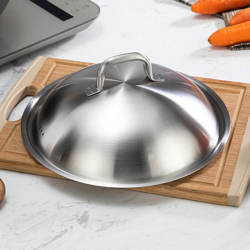 Germany 304 stainless steel cover Home Universal Thickened Round Kitchen Saute Arch size lid