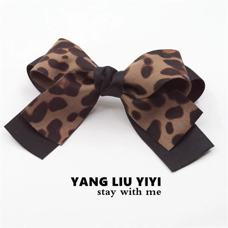 Leopard Korea Lady Hairpin Bow Mũ Mũ Top Clip Hàn Quốc Handmade Chuck Phụ kiện tóc Tóc hoang dã - Phụ kiện tóc