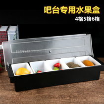 Plastic fruit plate with lid 4 grid 6 grid fruit box fruit box fresh box seasoning box Bar Bar