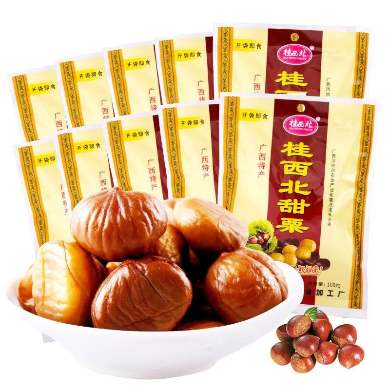 Guibei sweet chestnut Layou instant chestnut 100g package chestnut kernel cooked sweet chestnut kernel instant edible Guangxi specialty