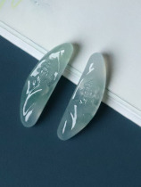 One cloud jade material super good super cute high ice floating green baby Buddha Pendant Pair