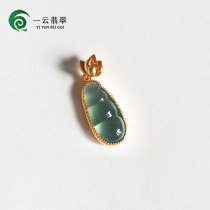 Yun Jade Myanmar A goods Jade bean leaf gourd pendant inlay style reference