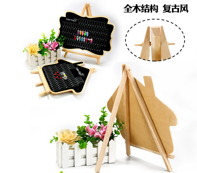 Luowei Nail Tools Giá đỡ bằng gỗ Hiển thị Bảng màu Thẻ Vị trí Phong cách Swatch Board Vật liệu gỗ Làm móng tay Cửa hàng Vật tư - Công cụ Nail