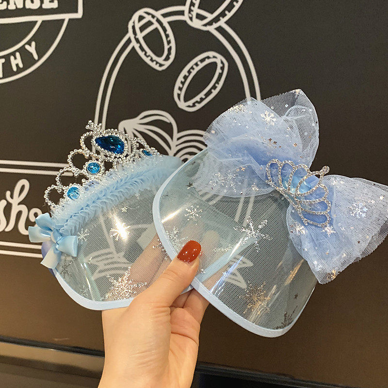 Summer children's sun protection hat sun hat Korean casual hat dance training class crown bow sun hat customization