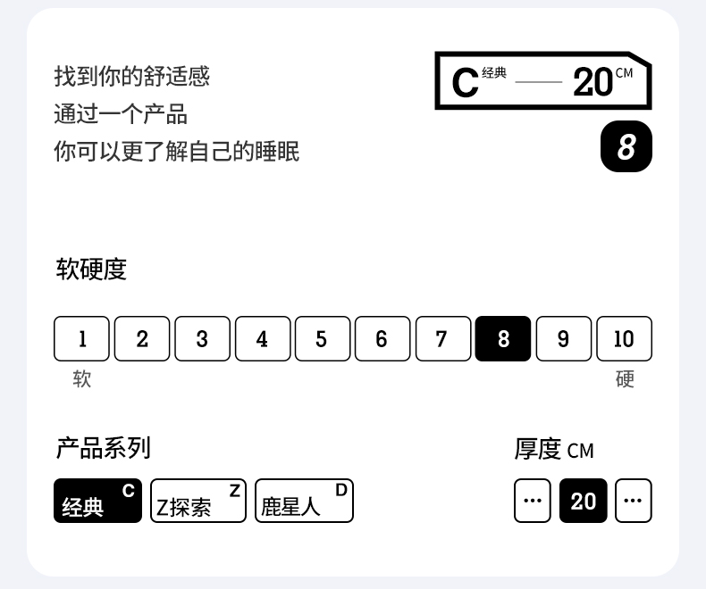 宜家供应商，天丝+进口黄麻：梦神 菲格 新时代健康护脊床垫 180x200x20cm 1299元包邮 买手党-买手聚集的地方