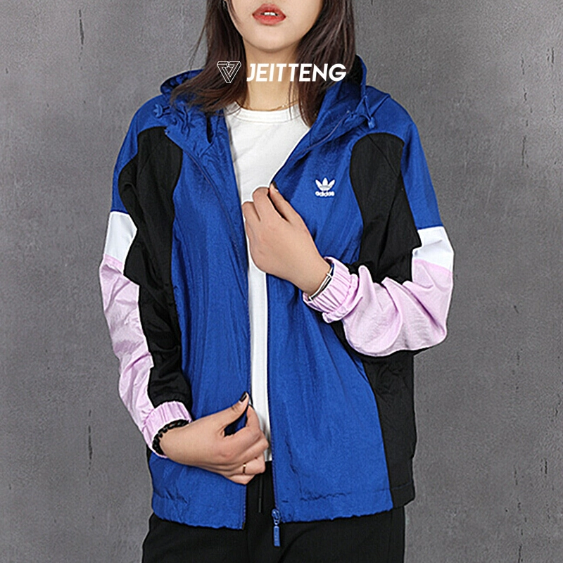 Áo khoác Adidas clover nữ mùa xuân 2020 áo khoác mới áo khoác thể thao có mũ trùm đầu FU1758 - Áo khoác thể thao / áo khoác