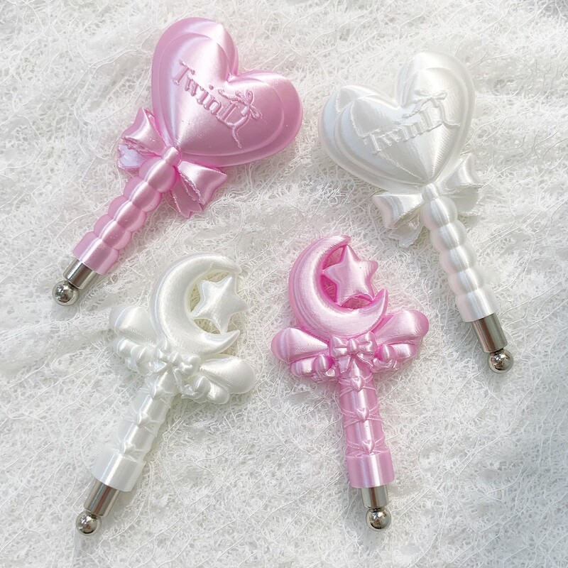 【Twinl】Original 3D Printed Heart, Star, Moon Glass Beads, Cat's Eye Magnet, Iron Rod, Special Tools for Nail Salons 【Twinl】Original 3D Printed Heart, Star, Moon Glass Beads, Cat's Eye Magnet, Iron Rod, Special Tools for Nail Salons