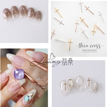 Lai Sang nail Japanese jewelry Japanese bonnail same long cross high quality electroplating Net red same model