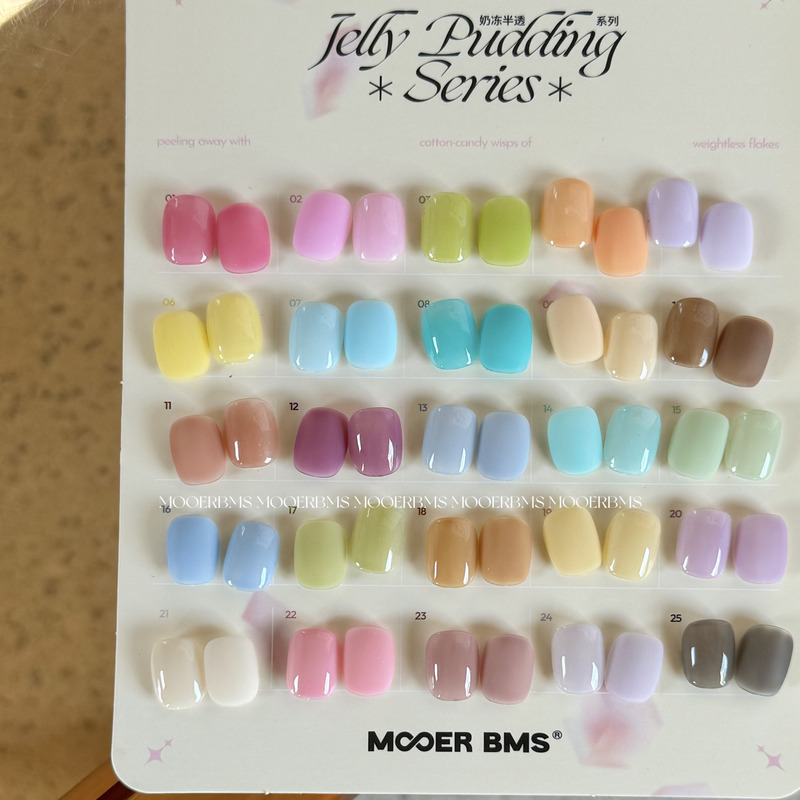 Mooerbms New Korean-Style Ins Gel Series Semi-Transparent Mousse Jelly Series Korean-Style Nail Art Materials