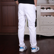Chàng trai quần trắng 2020 mới mùa xuân váy Hàn Quốc phiên bản của trẻ em bình thường quần cậu bé mỏng quần jean nhỏ chân sóng.