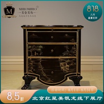  Beautiful British painted bedside table French furniture Alexander luxury high-end villa large custom