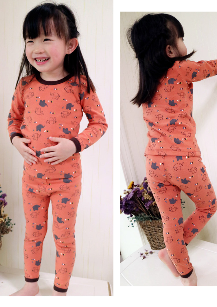 Bộ đồ lót trẻ em cotton mùa xuân và mùa thu cô gái quần áo mùa thu quần cotton bé áo len dày áo ấm quần áo bộ đồ ngủ trẻ em cao cấp
