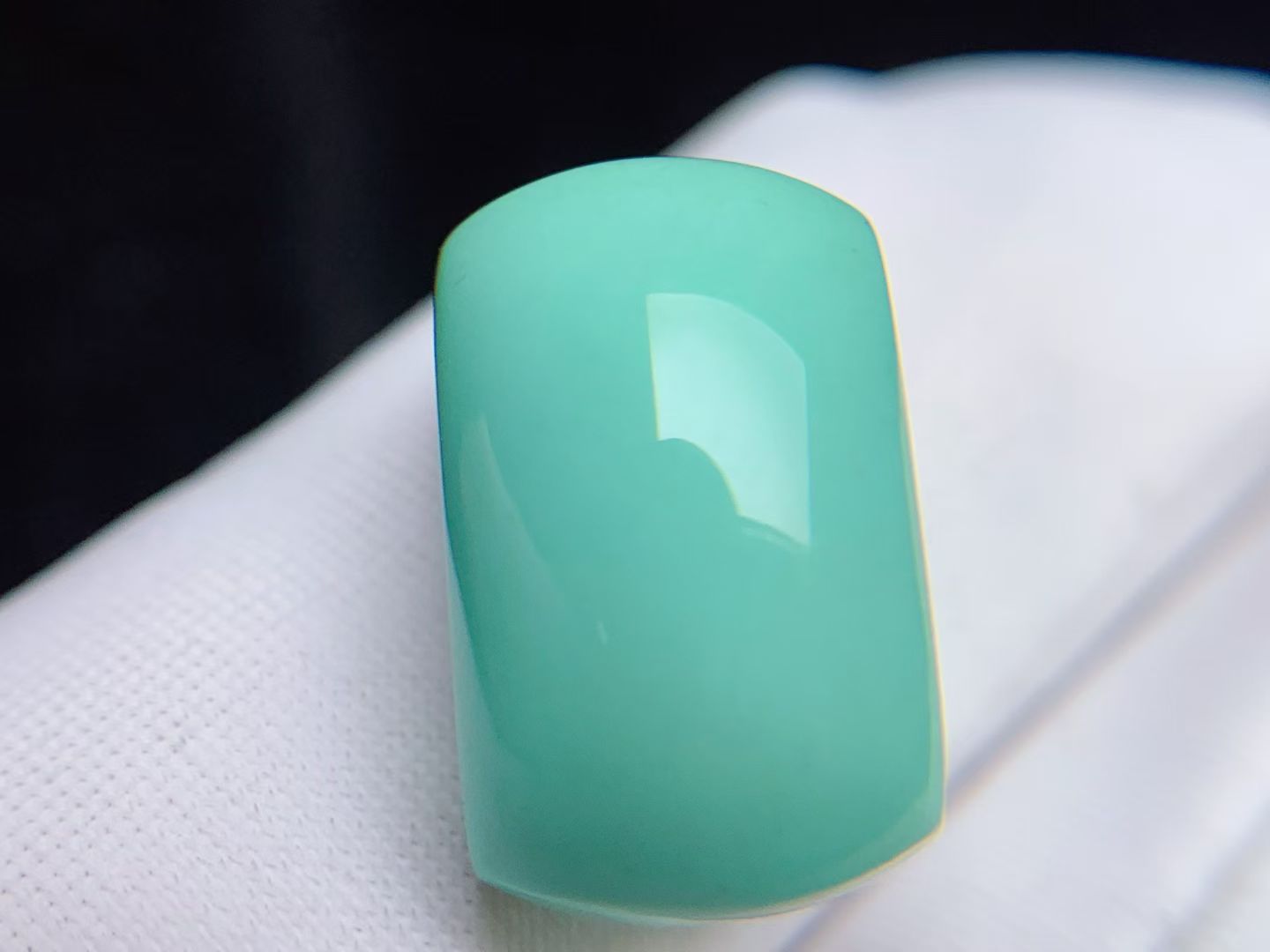 Hubei Shiyan natural ore high porcelain non-optimized turquoise fine saddle saddle ring