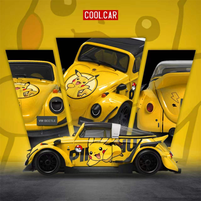 Cc 1:64 Beetle Pikachu Painted Alloy Car Model Cool Car Cc 1:64 Beetle Pikachu Painted Alloy Car Model Cool Car