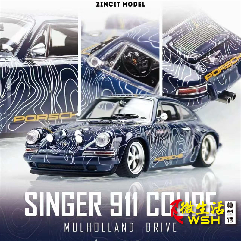 In Stock Zm 1:43 Porsche Singer Coupe Foshan Exhibition Limited Edition Alloy Car Model Zincit