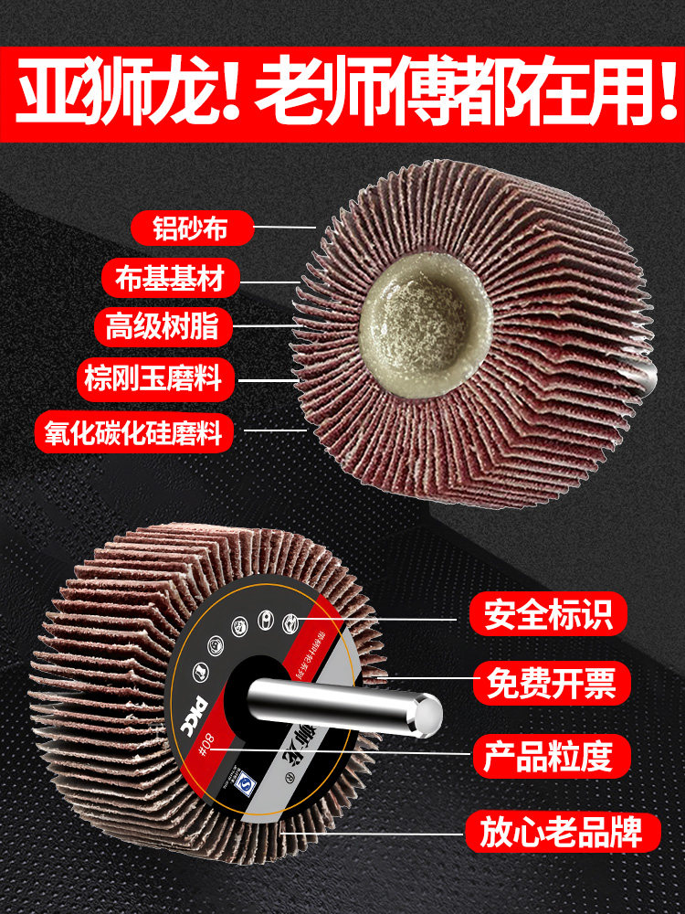 [One Is Worth Three]Handheld Flap Disc Grinding Head Sandpaper Disc Electric Grinder Wood Metal Polishing Wheel