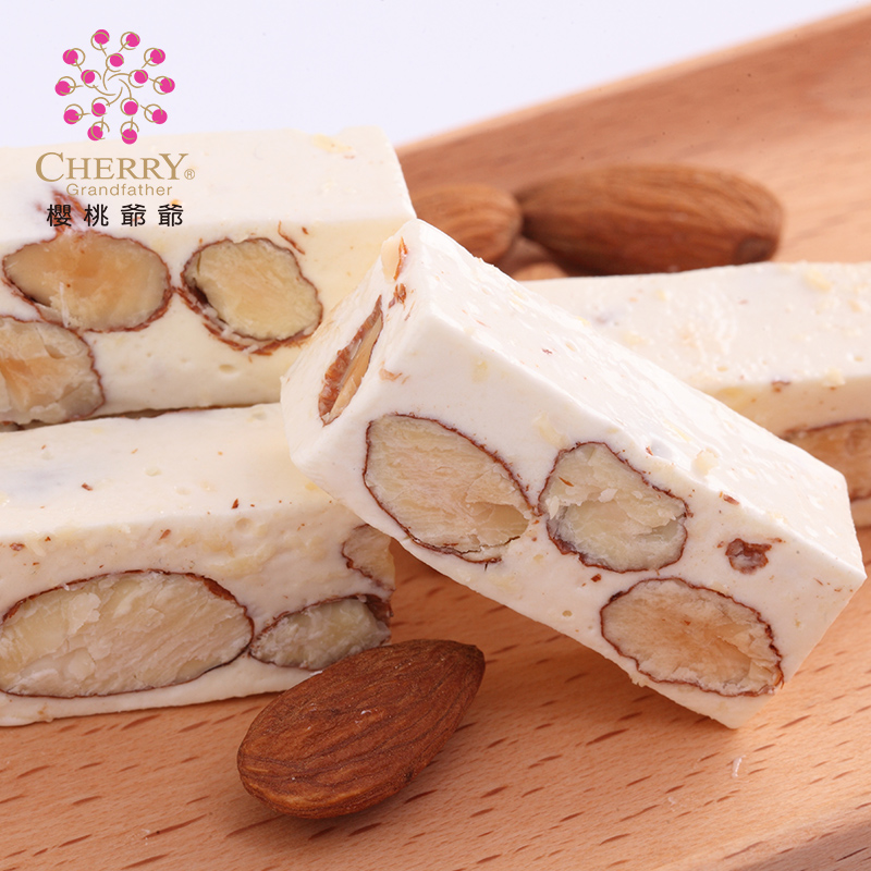 Taiwan Cherry Grandpa Original Taste Almond Pearl Milk Tea Bull Rolling Sugar Cranberry Soft sugar 200 gr small snacks