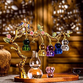 National Trend Creative Liquor Set, High-End Spirit Glass Gift, Crystal White Wine Glass Set, Household Colorful Gourd Pot Wine Dispenser