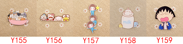 Phim hoạt hình Anime Green Acrylic Trâm sữa Hộp Starbucks Crown Bow Badge Phong cách Harajuku Nhật Bản huy hiệu cài áo vest