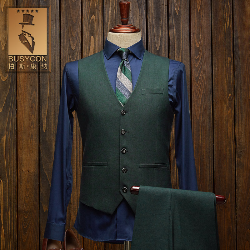 Dark Green Men's Suit Vest Business Casual High-End Slim Fit New Olive Green Suit Vest Dark Green Men's Suit Vest Business Casual High-End Slim Fit New Olive Green Suit Vest