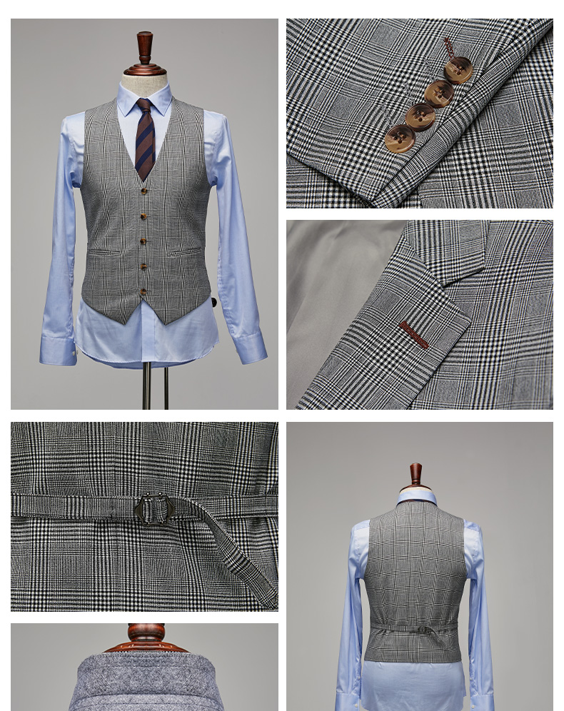 Bộ đồ liền thân nam Bộ đồ vest nam Váy cưới chú rể Anh - Suit phù hợp bộ vest nam