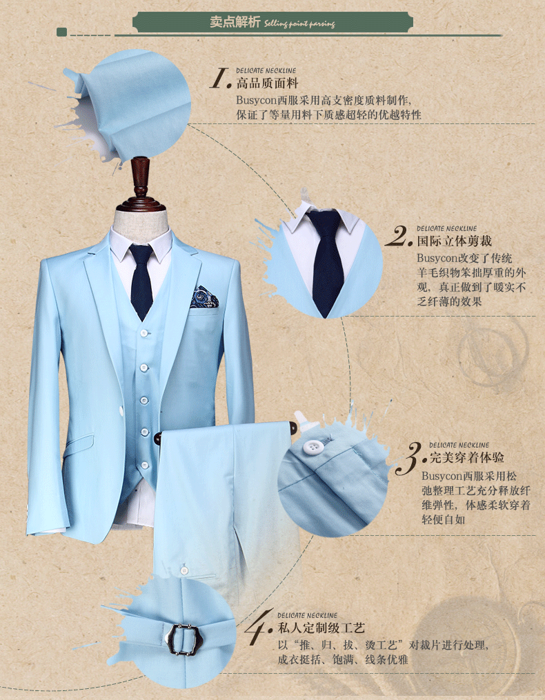 Costume homme BUSYCON en polyester pour printemps - Ref 1558810 Image 12