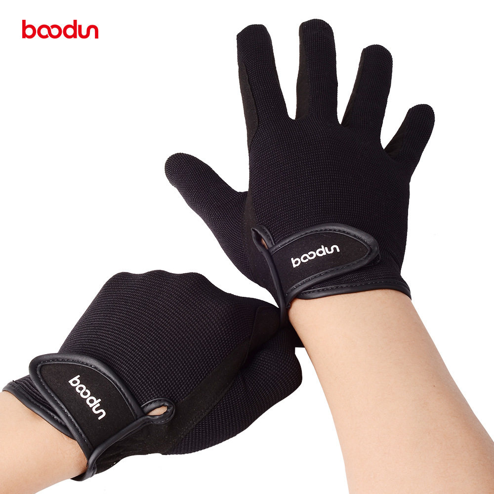 BOODUN riding gloves abrasion resistant anti-slip equestrian performance professional horse racing breathable riding shock absorbing hand-control screen