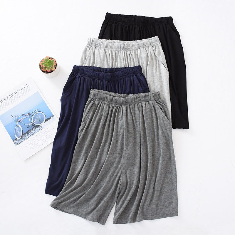 Small and comfortable Modale pajamas and summer shorts middle-aged relaxed leisure home elasticity can be wear five-pants