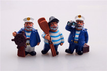 Micro new style landscape resin small boat long crew Navy figure Mediterranean decoration Home decoration gift