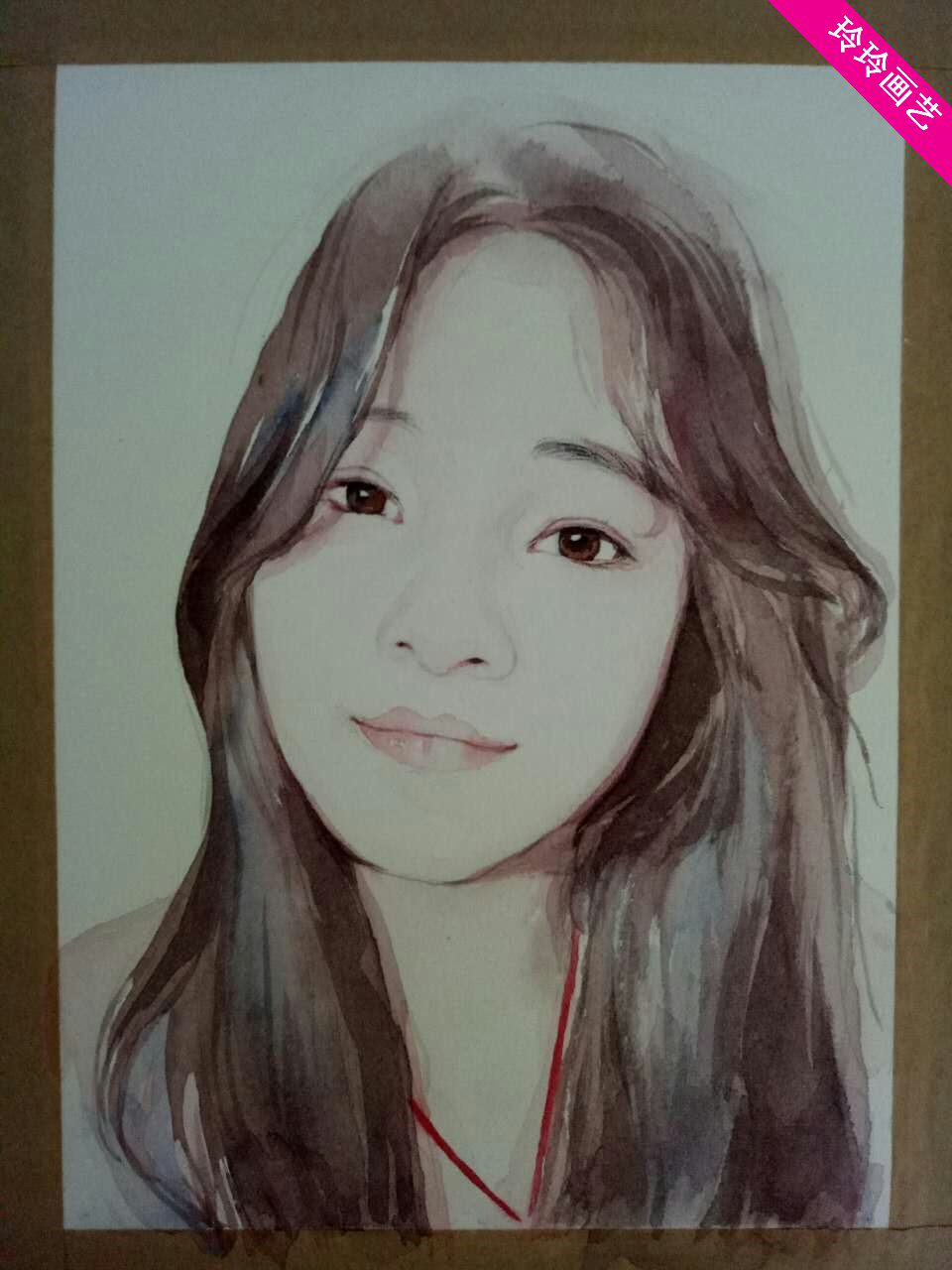 Hand-painted watercolor custom portrait portrait photo pure hand-painted portrait Wedding birthday gift portrait painting custom