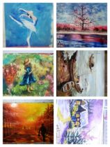 Gouache painting generation 4K8K gouache painting spot generation painting gouache painting landscape sketching finished gouache painting spot