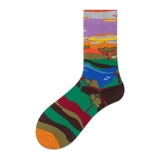 Crazysocks Французская серия головоломки винного дерева составляет очень уличные тенденции мужчин и женщин.