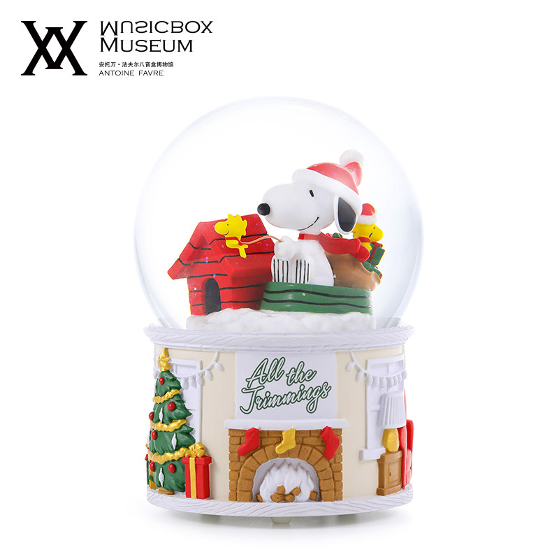 Fafr Favre Museum Snou Bio Christmas Water Crystal Ball Eight soundbox Music box Girls birthday present-Taobao