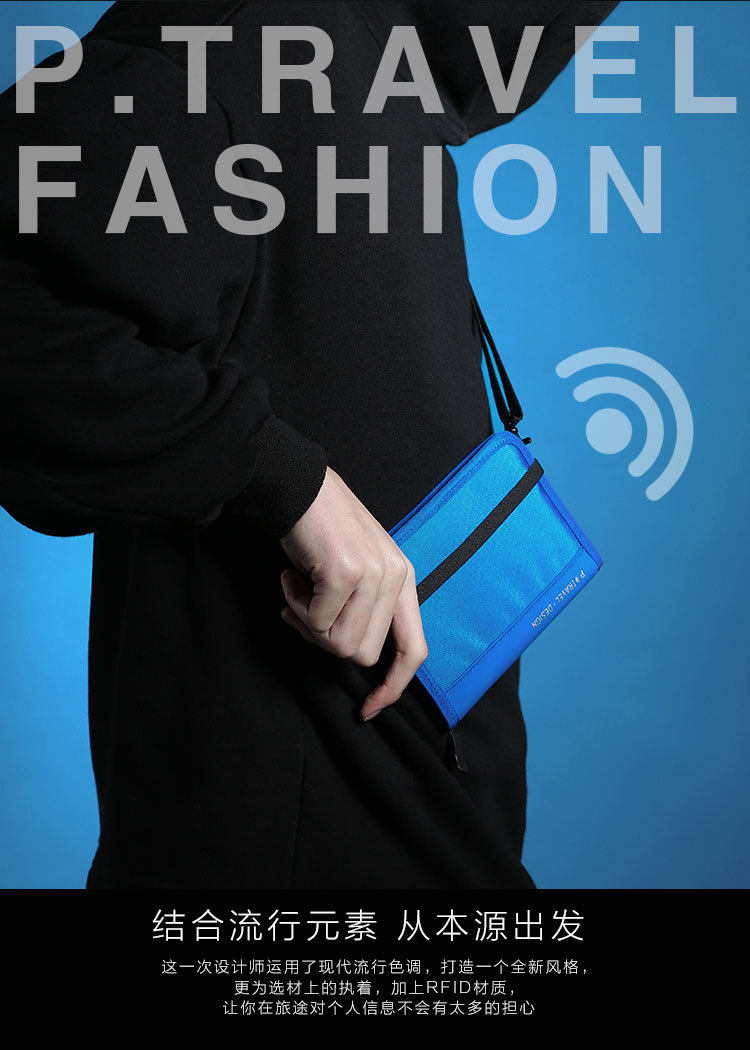 Визитница 证件收纳包便携随身多功能护照包旅行防水防盗挂脖斜跨出国随身包 Potravel. design