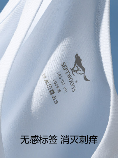 七匹狼男士背心内穿纯棉全棉白打底汗衫2025新款夏季品牌跨栏男款