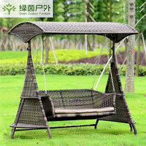 Outdoor rattan swing chair garden indoor courtyard hanging chair outdoor wrought iron balcony rattan chair rocking chair terrace Leisure