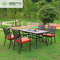 Outdoor household commercial barbecue stove table and chair charcoal electronic stalls barbecue restaurant barbecue table stainless steel barbecue rack